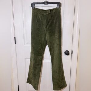 Lord & Taylor 100% Green Leather Pants
